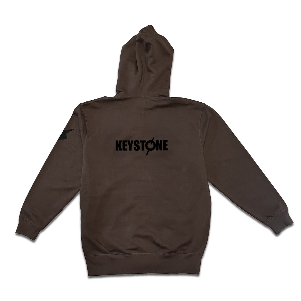 KEYSTONE ロゴ 裏パイル ジップアップパーカー