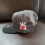 【Akasamurai Action】 AKキャップ チャコール×ブラック(白ロゴ)