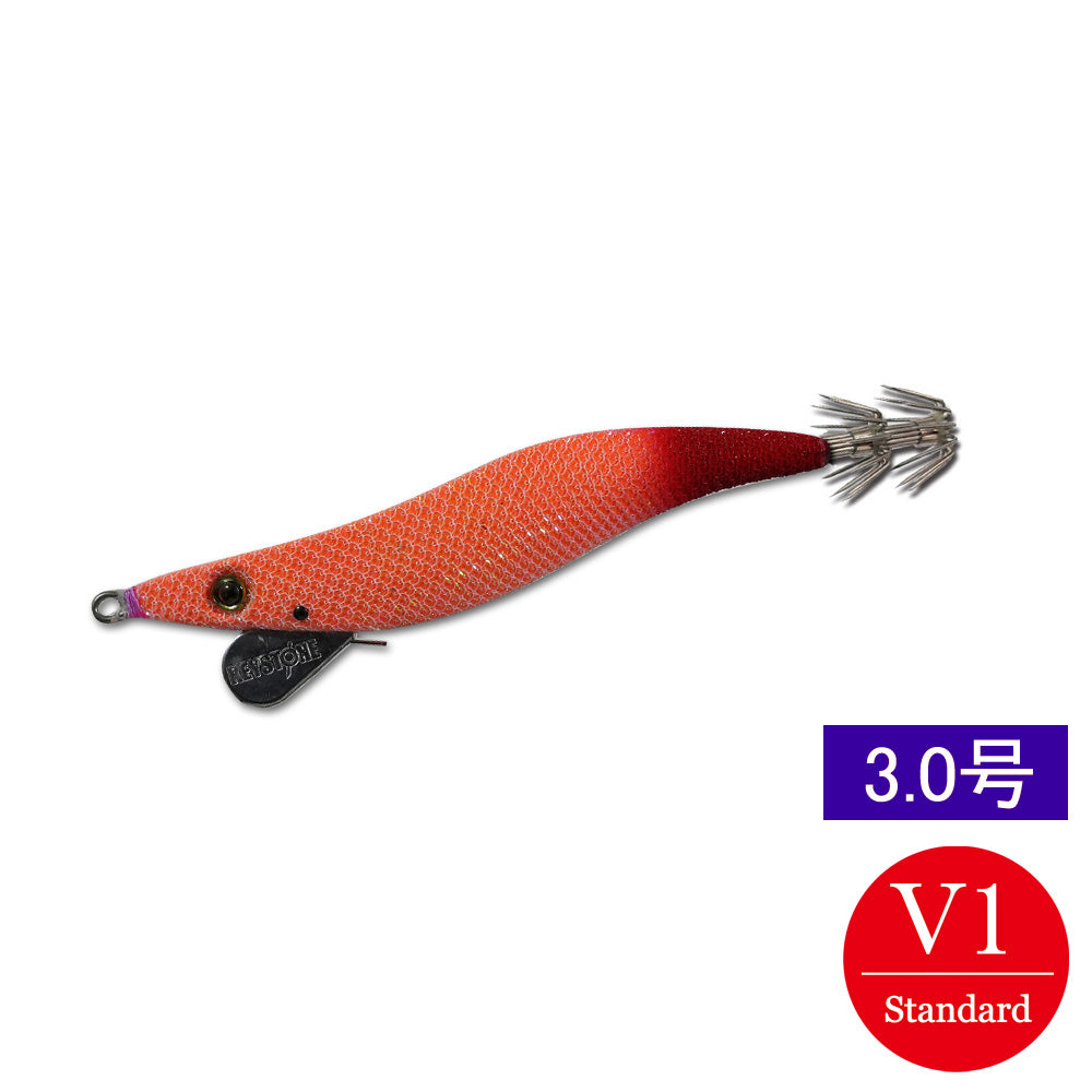 邪道エギ】早福型 邪道編 3.0号V1(12g) オレンジグローレッド