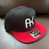 【Akasamurai Action】 AKキャップ ブラック×レッド(白ロゴ)