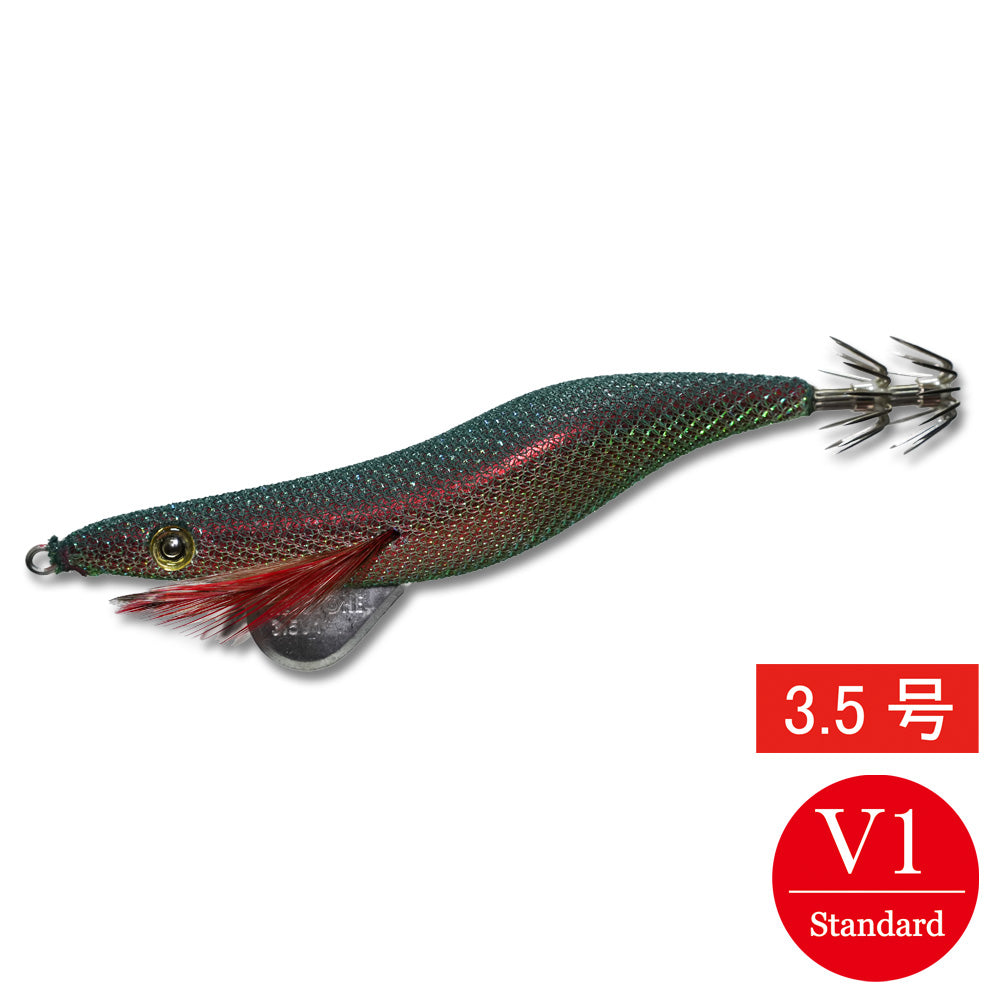 キーストン　エギシャープ　リボルト　3.5号　V0+ V1 エギシャープ 3.5号V1（17g） レッドグリーンベースグリーン