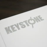 キーストン KEYSTONE ロゴカッティングステッカー Mサイズ シルバーラメ