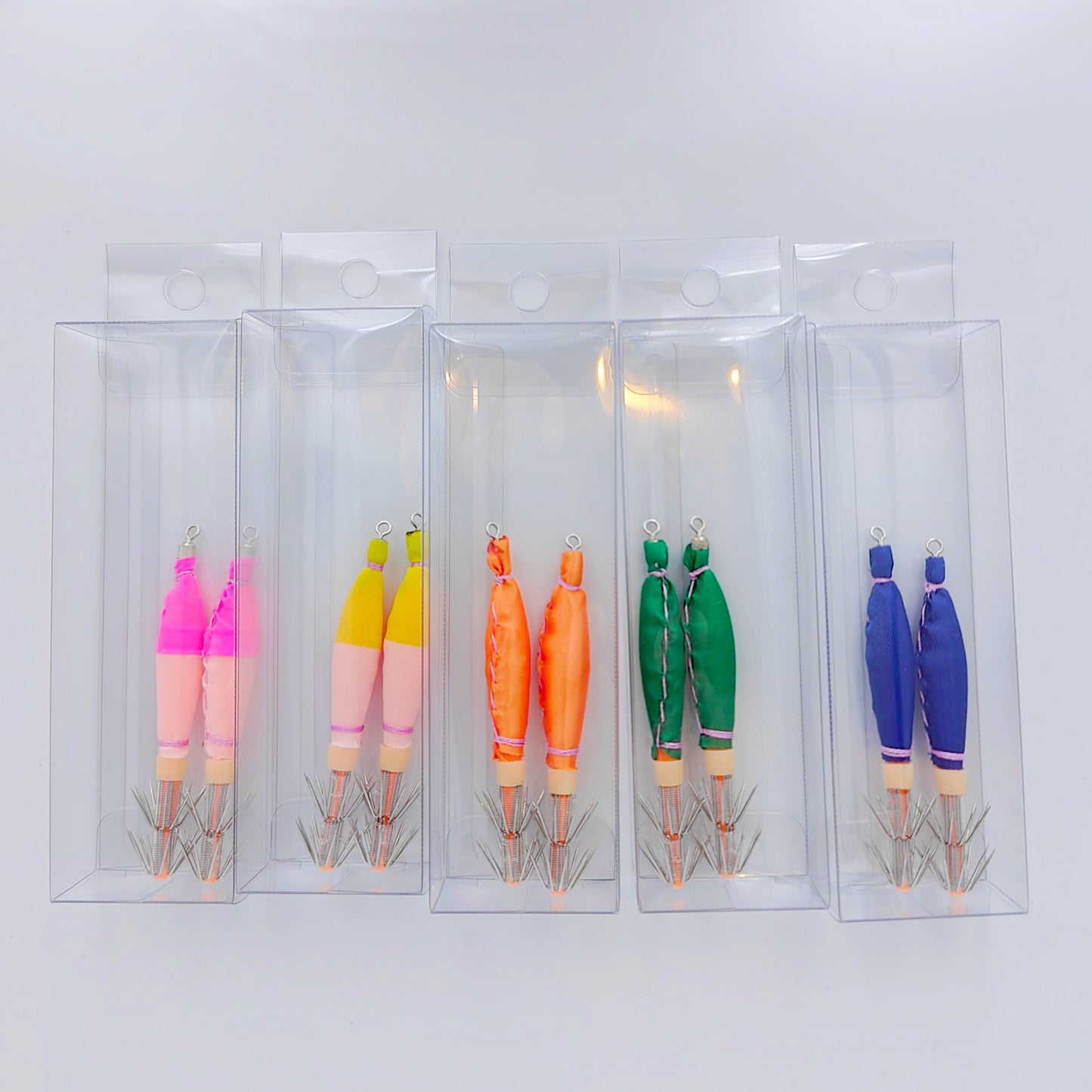 【訳ありB級品】ビビンスッテ　2.0号R2(2段針)　オレンジボディ　10本セット ピンク白、イエロー白、オールオレンジ、オール緑、オール紺