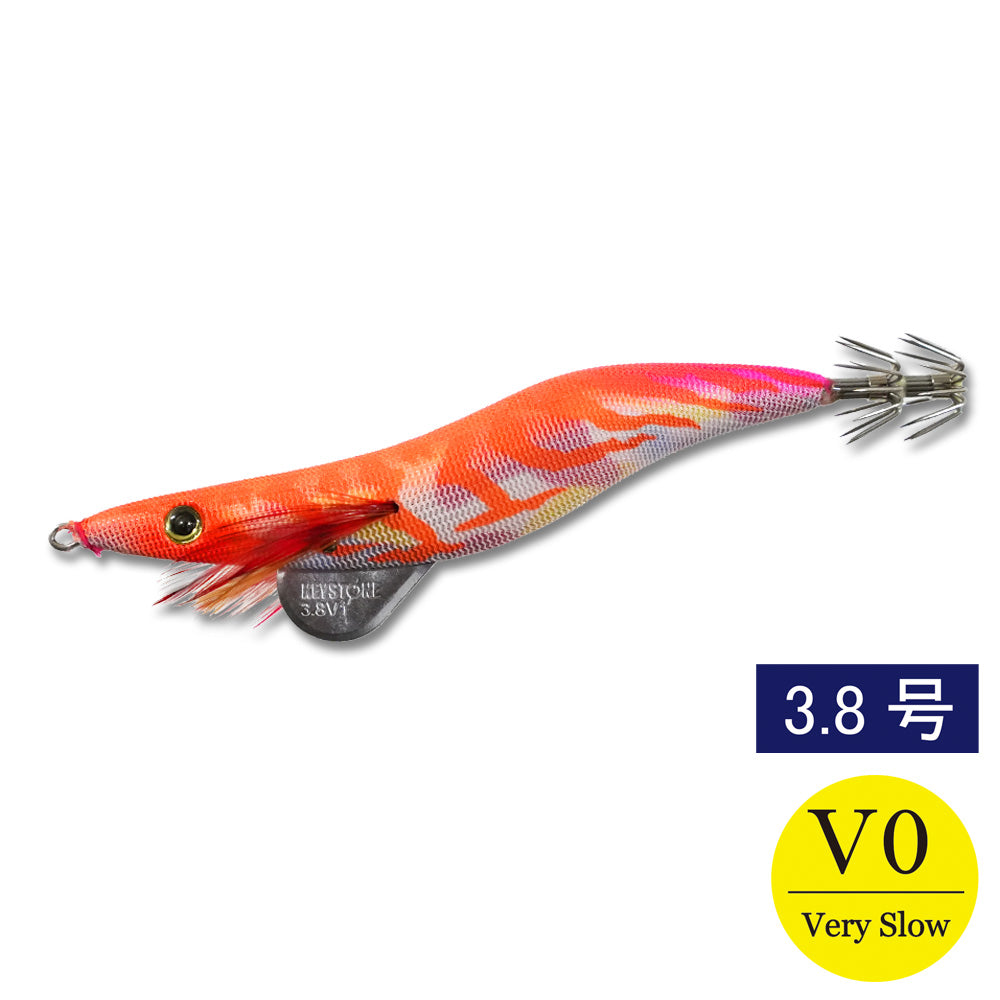 エギシャープ　3.8号V0（17g）　NEWマーブルベースオレンジ