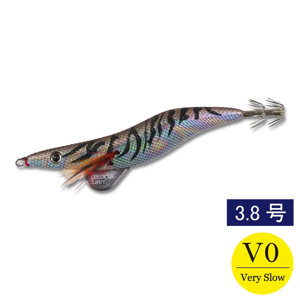 エギシャープ　3.8号V0（17g）　赤侍ブラウンタイガー