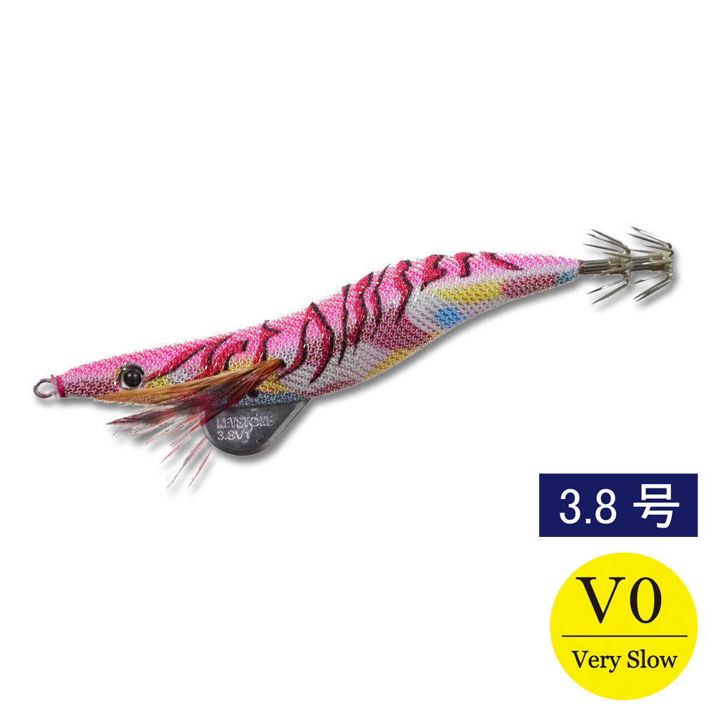 エギシャープ　3.8号V0（17g）　マーブルピンクグロー赤侍レッド