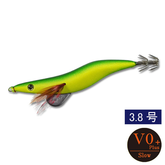 エギシャープ　3.8号V0＋（18g）　イエローグローベースグリーン