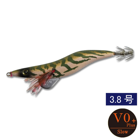 エギシャープ　3.8号V0＋（18g）　リアルホロゴールドベースオリーブ