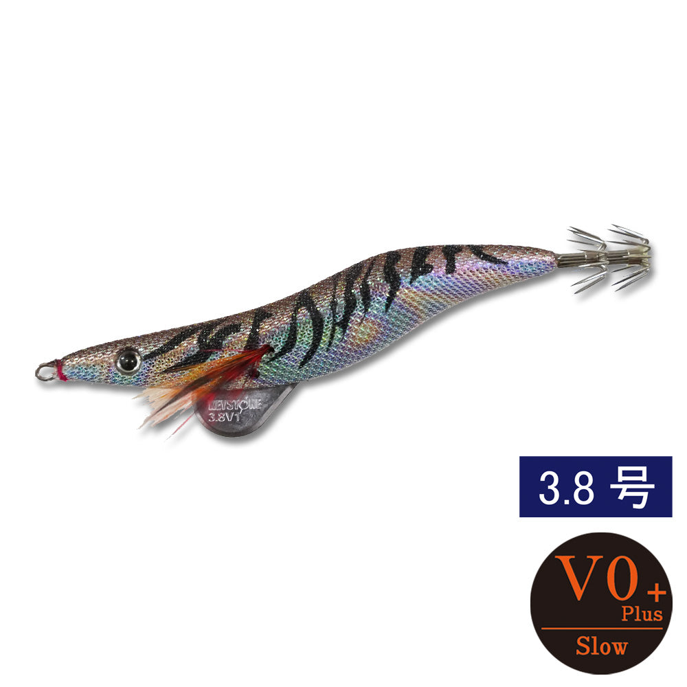 エギシャープ　3.8号V0＋（18g）　赤侍ブラウンタイガー