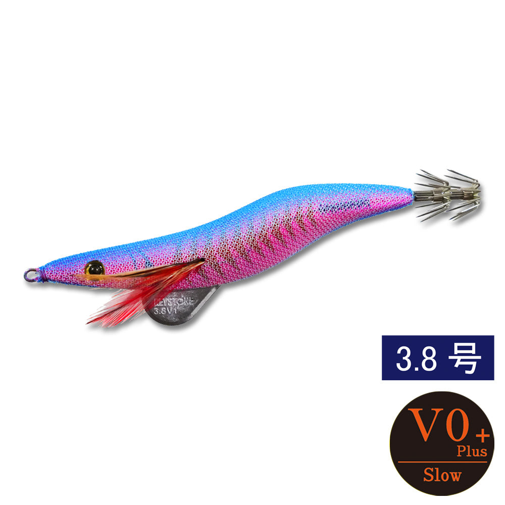 エギシャープ　3.8号V0＋（18g）　ピンクアジベーススカイブルー