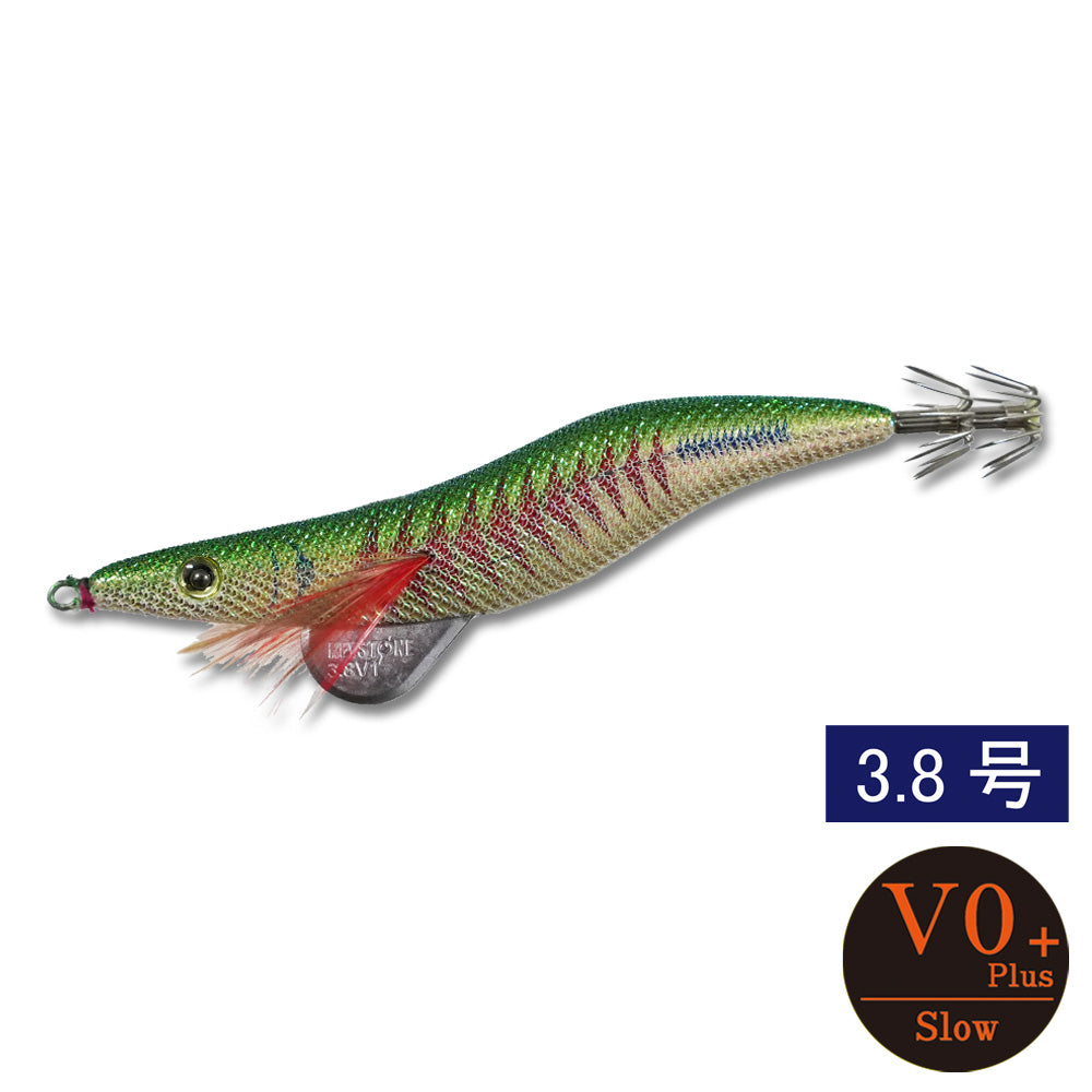 エギシャープ　3.8号V0＋（18g）　ゴールドアジベースグリーン