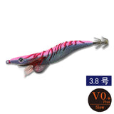 エギシャープ　3.8号V0＋（18g）　パープルピンクグロー赤侍レッド