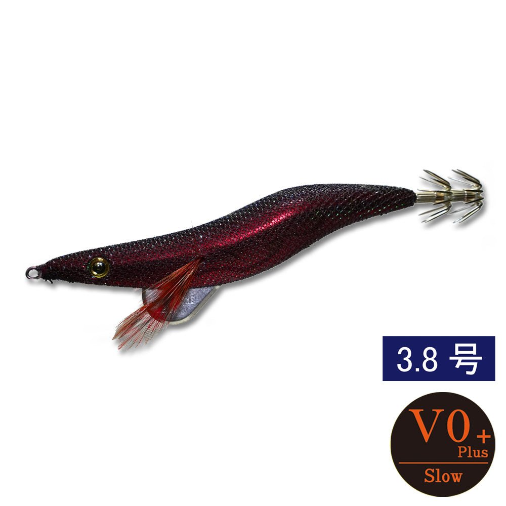 エギシャープ　3.8号V0＋（18g）　レッドブラックベースパープル
