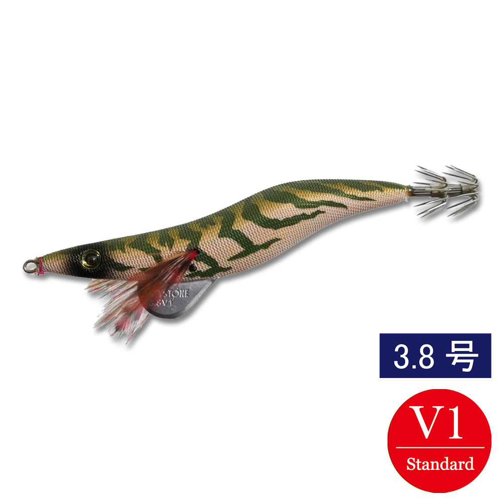 エギシャープ　3.8号V1（19g）　リアルホロゴールドベースオリーブ