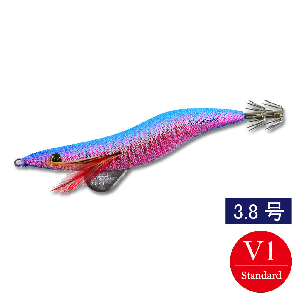 エギシャープ　3.8号V1（19g）　ピンクアジベーススカイブルー