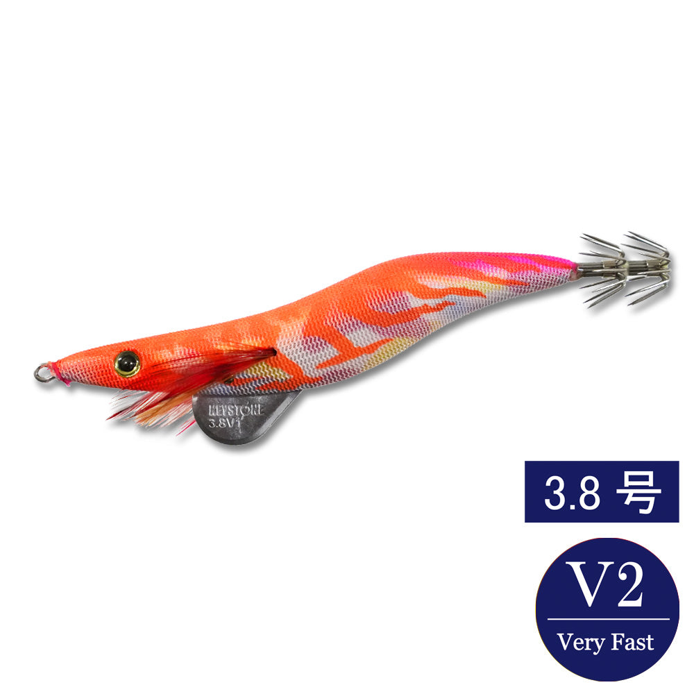 エギシャープ　3.8号V2（24g）　NEWマーブルベースオレンジ