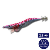 エギシャープ　3.8号V2（24g）　パープルピンクグロー赤侍レッド