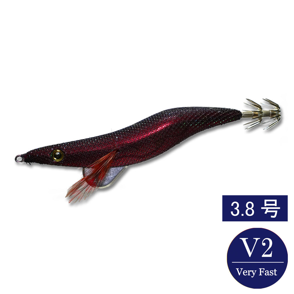 エギシャープ　3.8号V2（24g）　レッドブラックベースパープル
