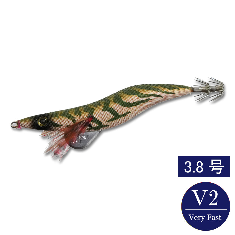 エギシャープ　3.8号V2（24g）　リアルホロゴールドベースオリーブ
