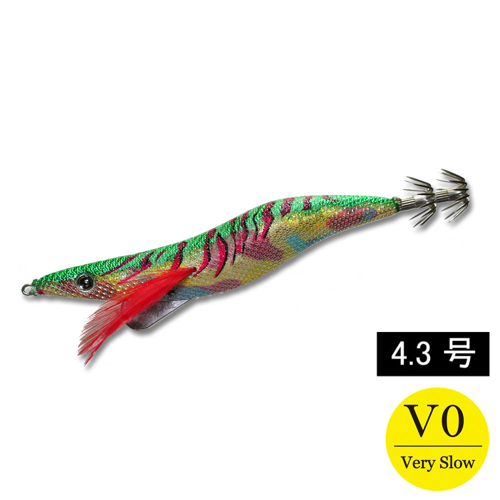 エギシャープα　4.3号V0　(22g)　赤侍グリーンキング