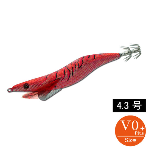 エギシャープα　4.3号V0＋(23g)　赤侍レッドキング