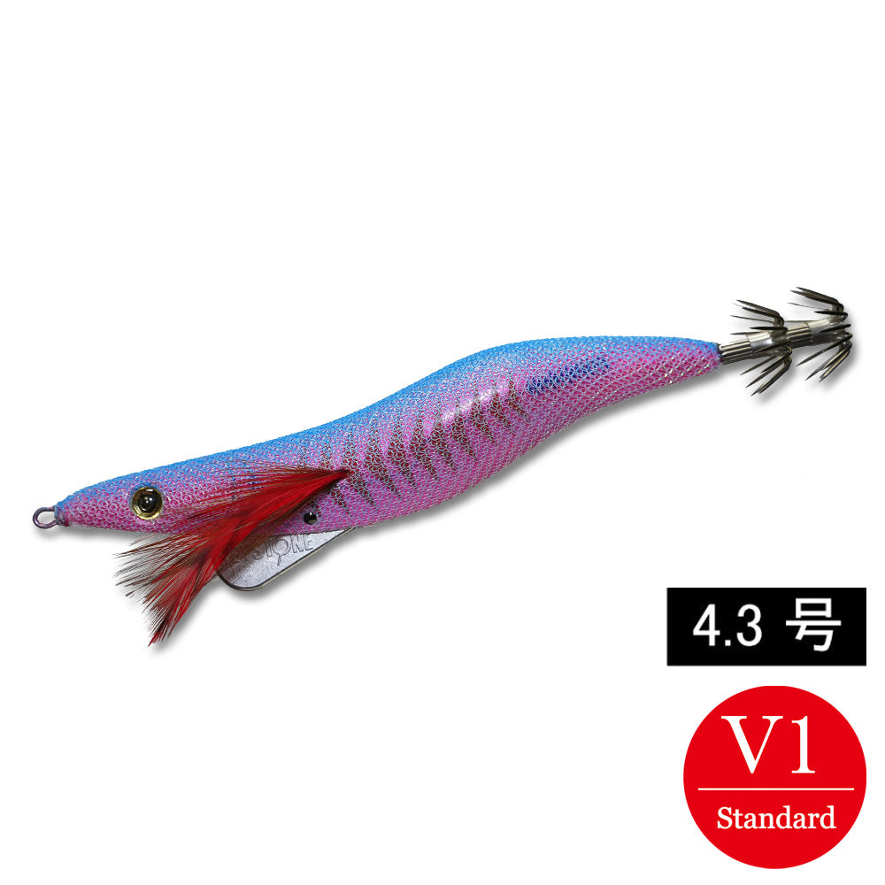 エギシャープα　4.3号V1(24g)　ピンクアジベーススカイブルー