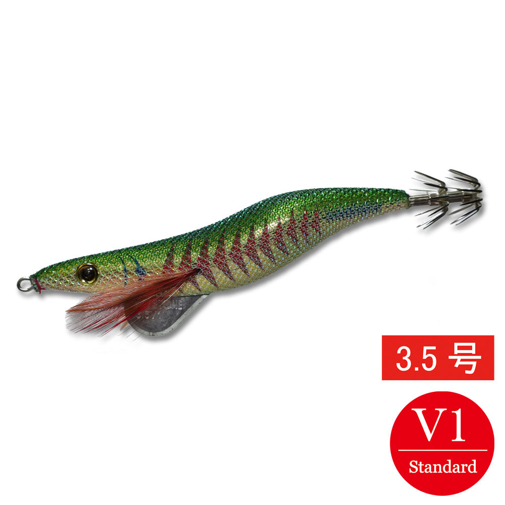 エギシャープ　3.5号V１（17g）　ゴールドアジベースグリーン
