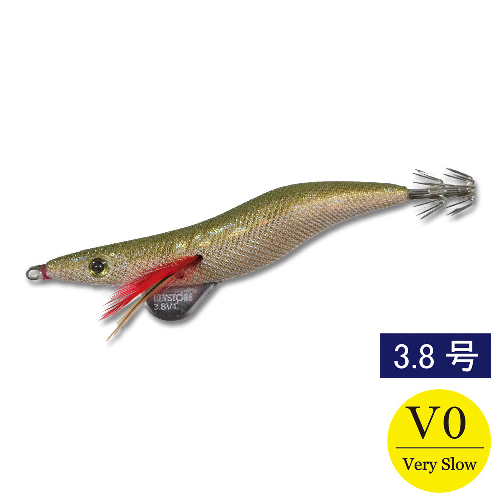 エギシャープ　3.8号V0（17g）　ギャラクシーグローオリーブ