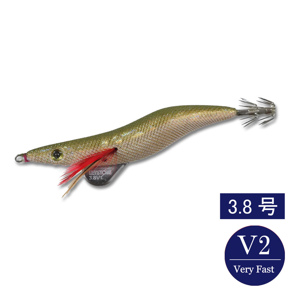 エギシャープ　3.8号V2（24g）　ギャラクシーグローオリーブ