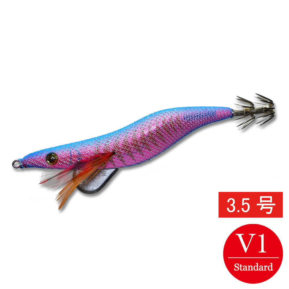 エギシャープ　3.5号V１（17g）　ピンクアジベーススカイブルー