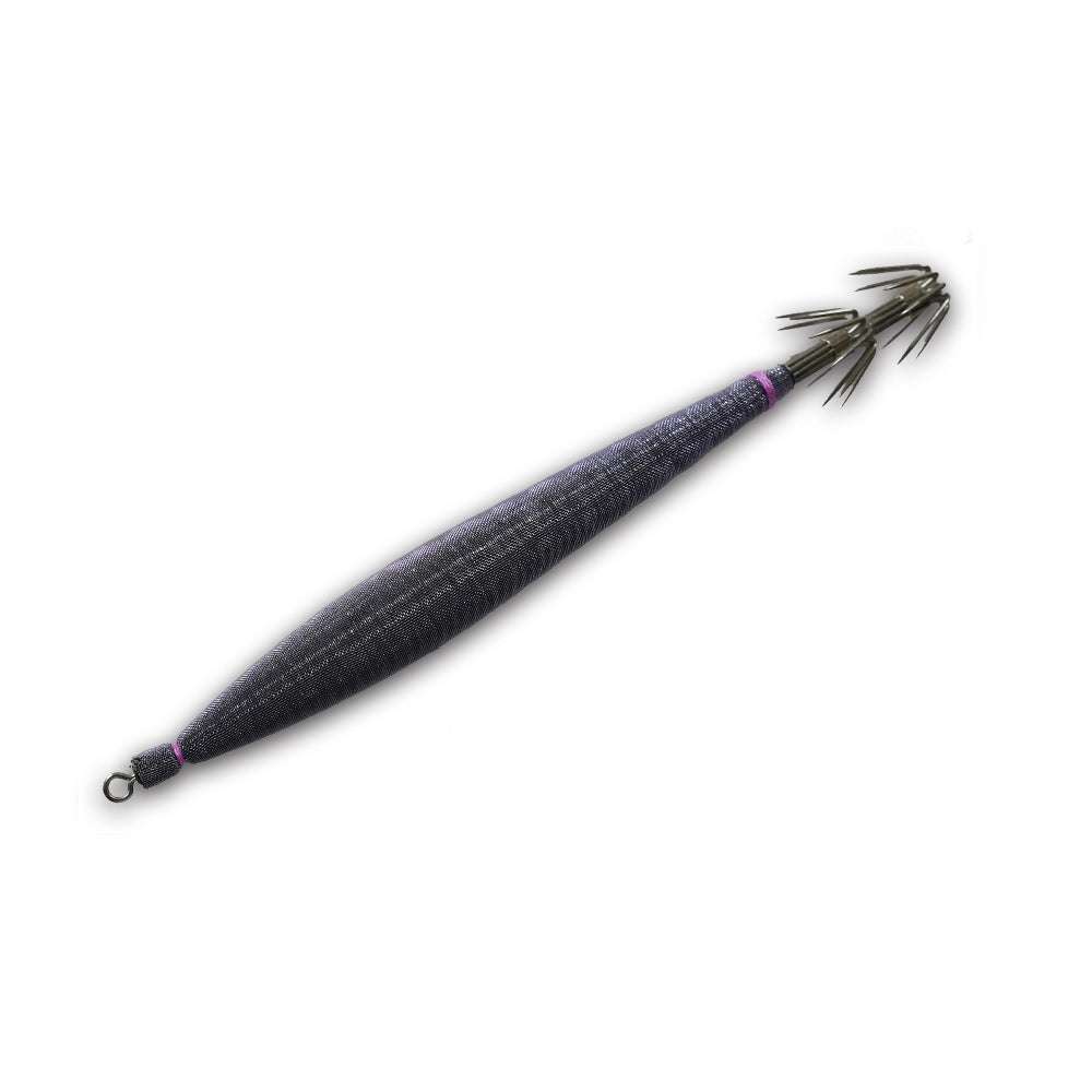硬質発泡浮きスッテ　115ｍｍ（5.0号）夜光　オールブラック×オーロラ（１パック２本入り）