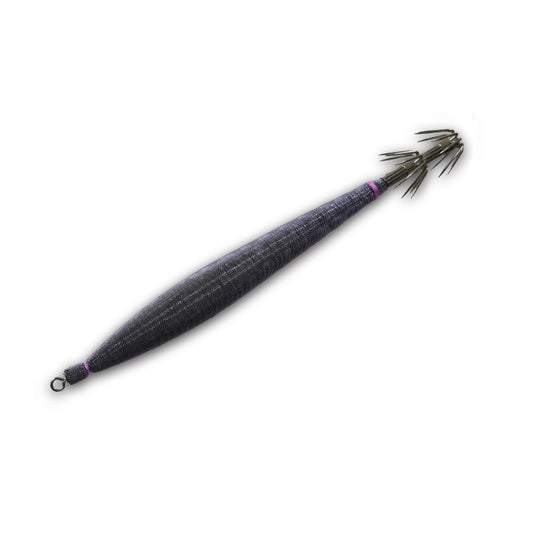 硬質発泡浮きスッテ　115ｍｍ（5.0号）夜光　オールブラック×オーロラ（１パック２本入り）