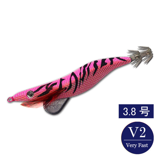 エギシャープ　3.8号V2　(24g)　赤侍ピーチタイガー