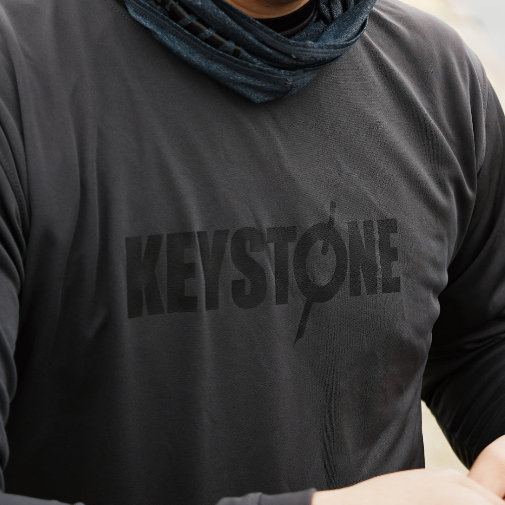KEYSTONE ロゴ ドライシルキータッチロングスリーブTシャツ