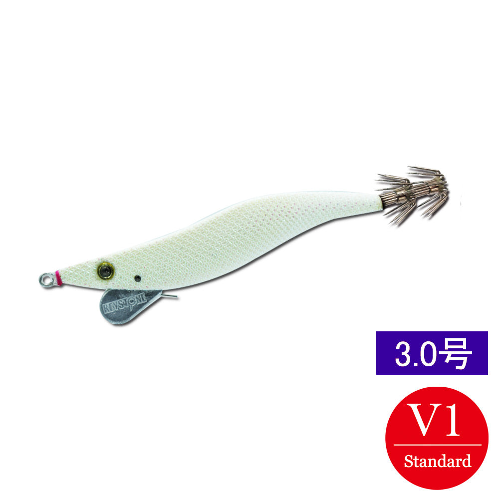 【邪道エギ】早福型 邪道編　3.0号V1(12g)　フルグローホワイト