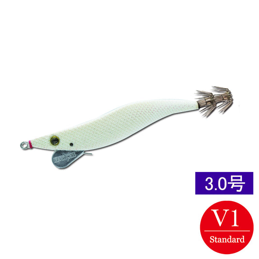 【邪道エギ】早福型 邪道編　3.0号V1(12g)　フルグローホワイト