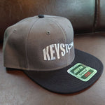 keystone logo flat cap gray/black black logo