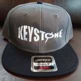 keystone logo flat cap gray/black black logo