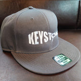 keystone logo flat cap gray/black black logo