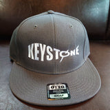 keystone logo flat cap gray/black black logo