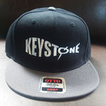 keystone logo flat cap gray/black black logo