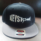 keystone logo flat cap gray/black black logo