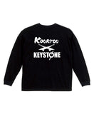 【受注生産】幸漁丸×キーストン　コラボドライロングスリーブTシャツ ブラック×ホワイトロゴ