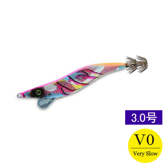 【邪道エギ】早福型 邪道編　3.0号V0(11g)　マーブルベースピンク