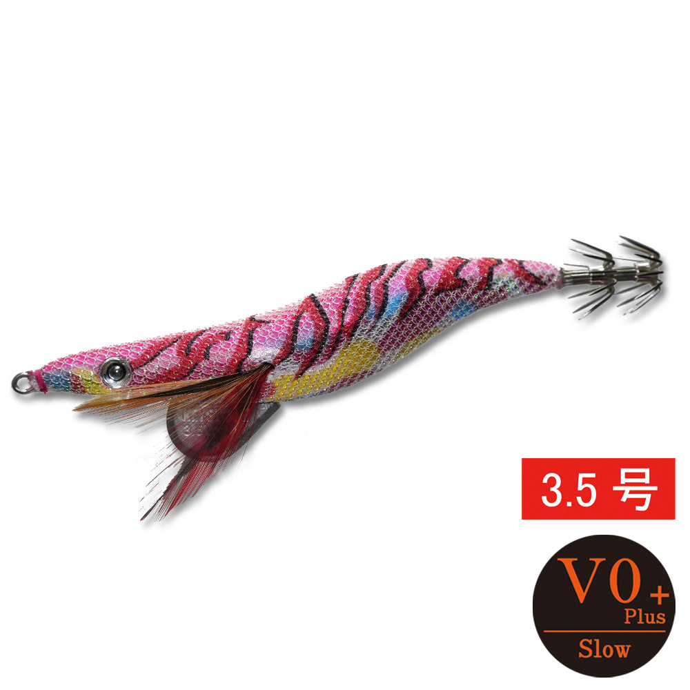 エギシャープ　3.5号V0＋（16g）　マーブルピンクグロー赤侍レッド