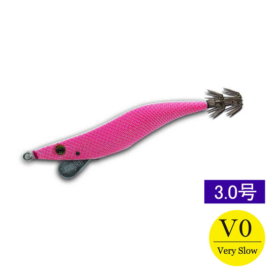 【邪道エギ】早福型 邪道編　3.0号V0(11g)　ピンクグローホワイト