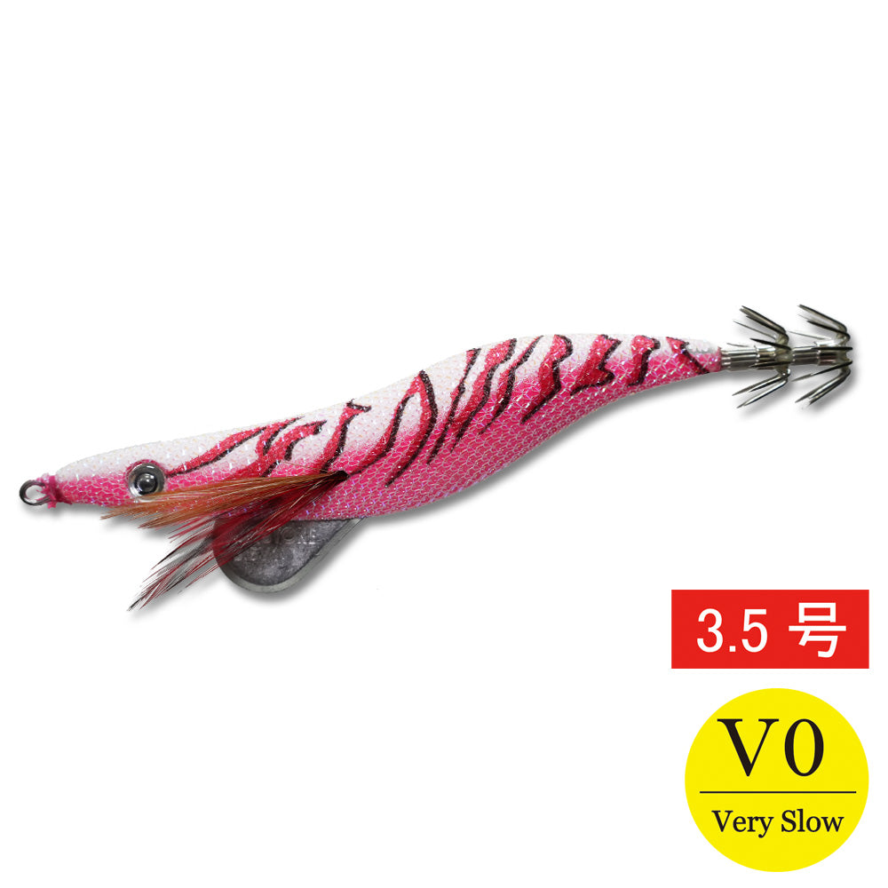 エギシャープ　3.5号V0（15g）　ピンクフルグロー赤侍レッド
