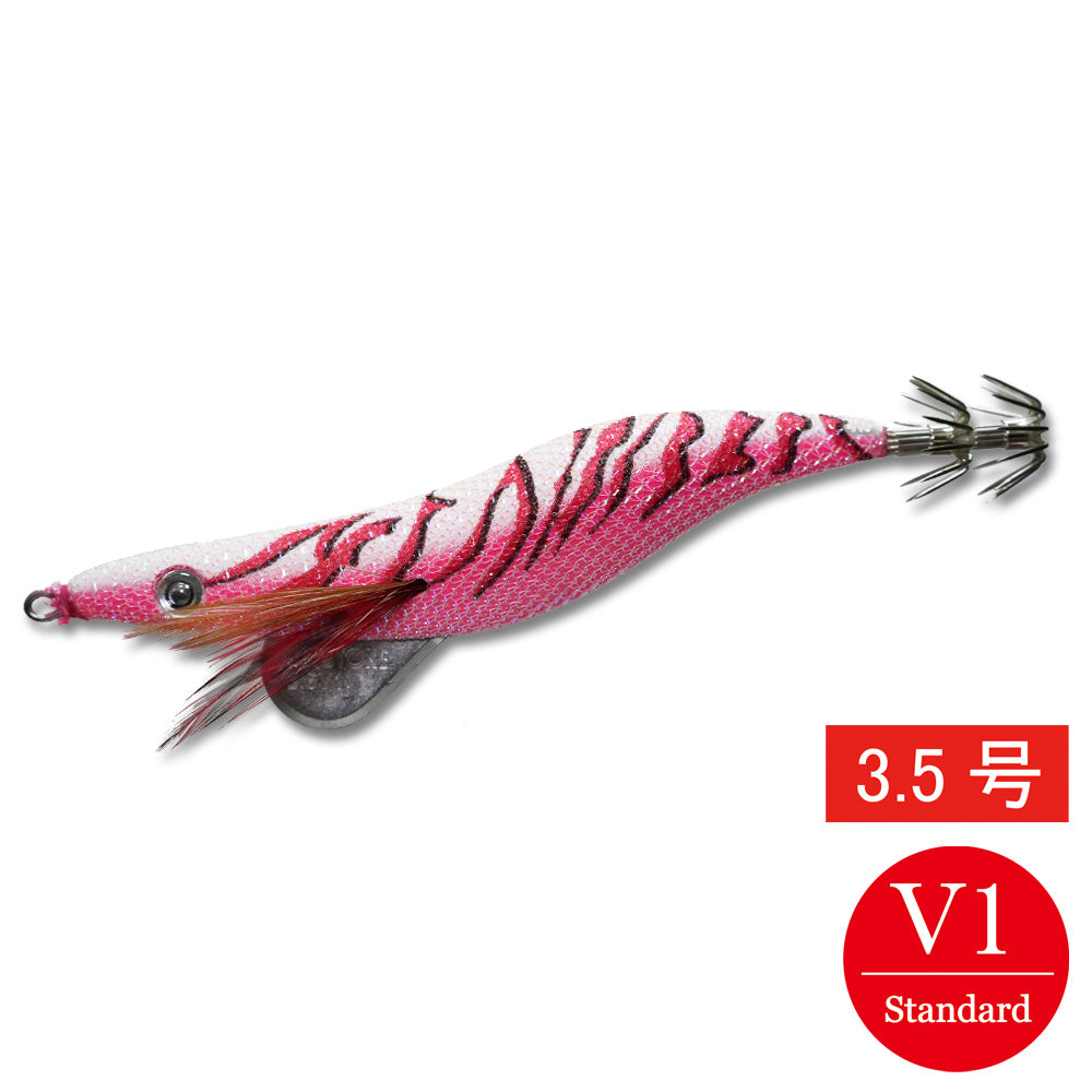 エギシャープ　3.5号V１（17g）　ピンクフルグロー赤侍レッド