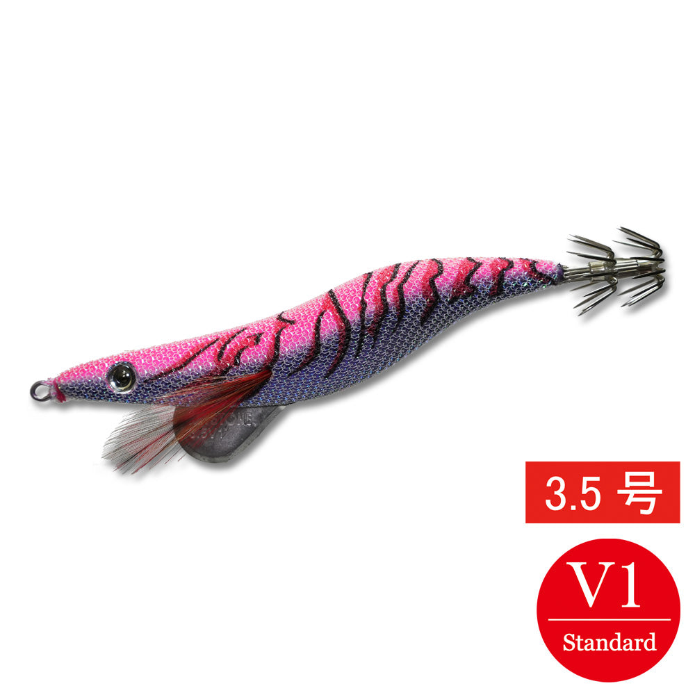 エギシャープ　3.5号V１（17g）　パープルピンクグロー赤侍レッド