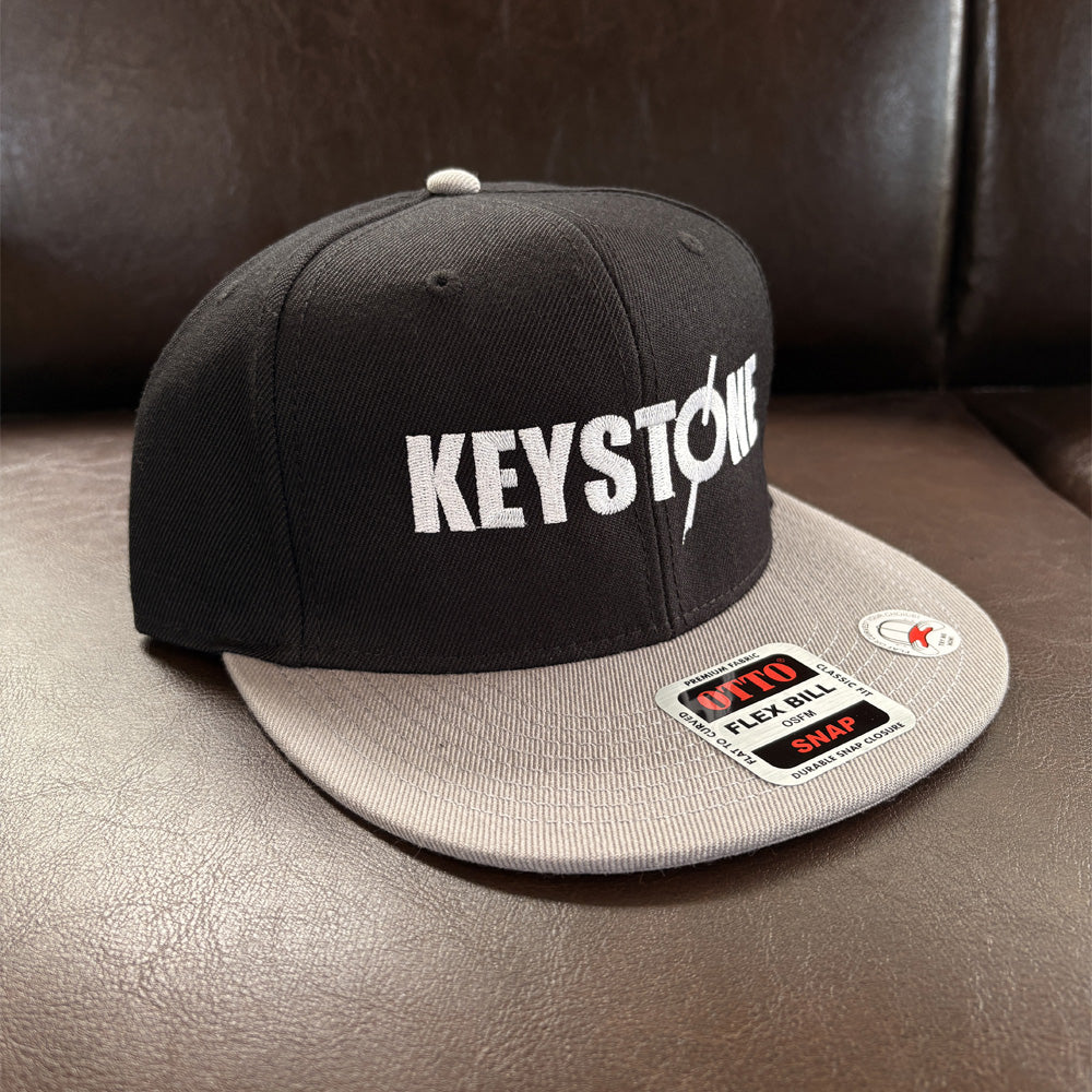 Creek logo cap BLACK キャップ　スナップバック KEYSTONEロゴ フラットキャップ スナップバック ブラック